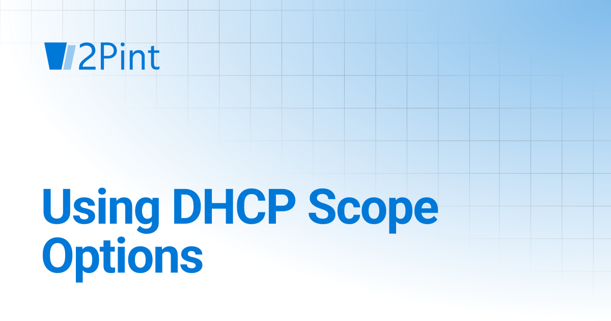 Using DHCP Scope Options | 2PXE Server 3.6 | Product Documentation