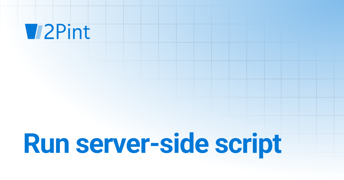 Run server-side script | DeployR | Product Documentation