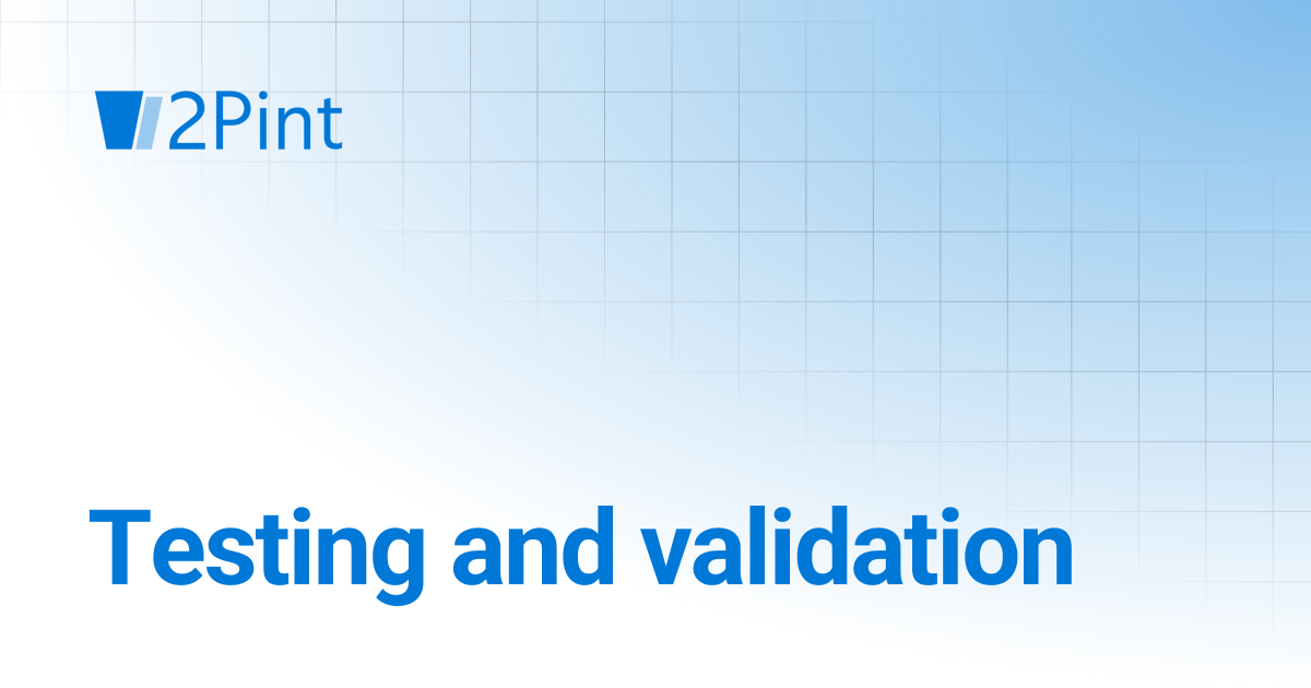 Testing and validation | StifleR | Product Documentation