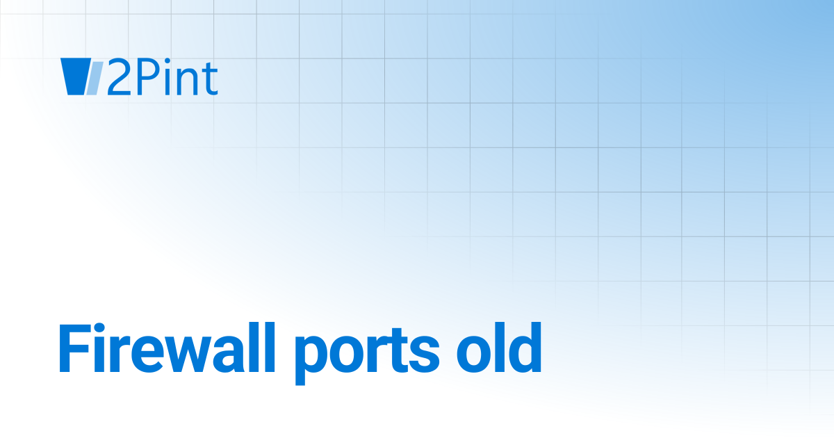 Firewall ports | StifleR | Product Documentation